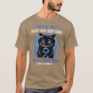 Spooky Cat kan een gekke blauwe lintdiabetes zijn T-shirt