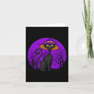 Spooky Cat Lover Halloween Zwart Kitten Leuke Kat Kaart