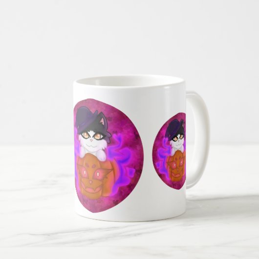 Spooky cat-mok koffiemok (Voorkant rechts)