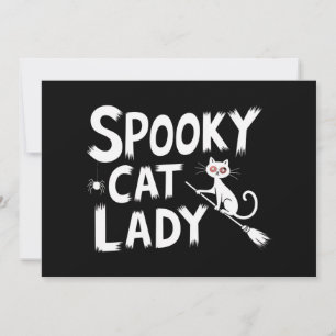 Spooky Cat Mom Spooky Cat Lady Halloween Cat Mom Kaart