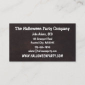 Spooky Cat 'n Bat Halloween Party Visitekaartje (Achterkant)