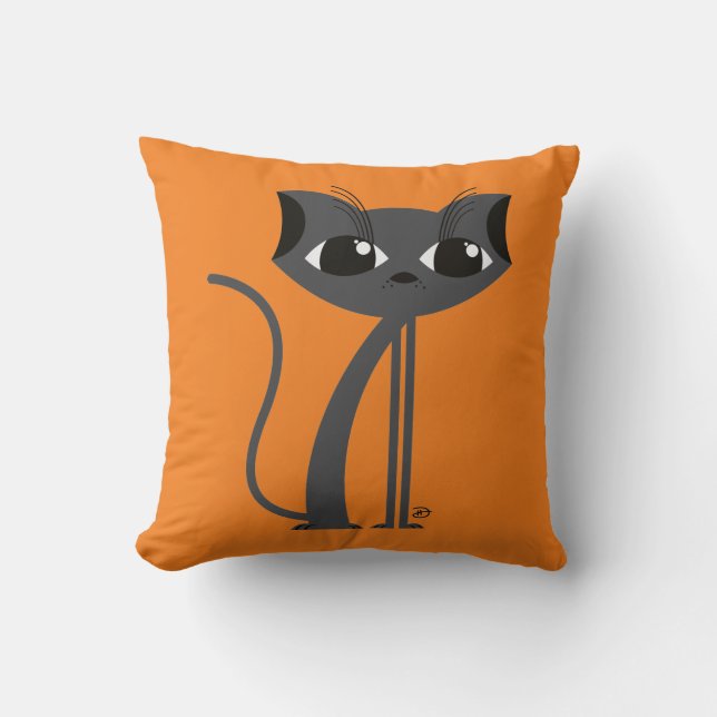 Spooky Cat - Pillow Kussen (Voorkant)