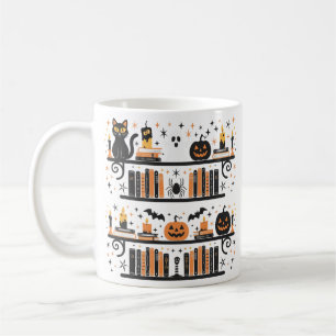 Spooky Cat Pumpkin Bat Spider Halloween T-shirt Koffiemok