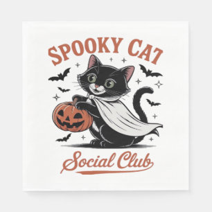 Spooky Cat Social Club PNG - Schattige Kitten Clas Servet