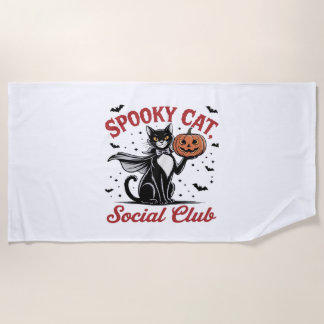 Spooky Cat Social Club PNG -  stijl Classic Strandlaken