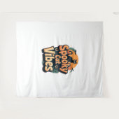 Spooky Cat Vibes Wandkleed (Voorkant (horizontaal))