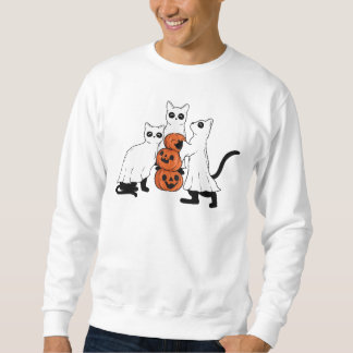 Spooky Cats and Pumpkins Mannen Trui