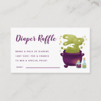 Spooky Cauldron Baby shower Luier Raffle Ticket