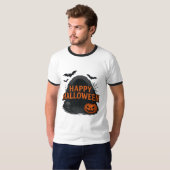 Spooky Cave Halloween Greeting T-Shirt (Voorkant volledig)