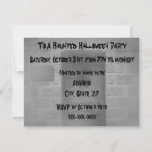 Spooky Cemetery Crypt Halloween uitnodigingen (Achterkant)