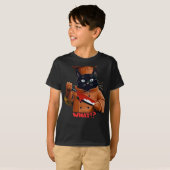 Spooky Chef Cat "Wat!?" Halloween Kinderen T-shirt (Voorkant volledig)