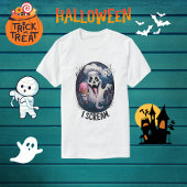 Spooky Chef Ghost Ice Cream Halloween Funny Mannen T-shirt