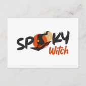 Spooky & Chic Black Cat Halloween bedankkaart (Achterkant)