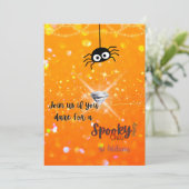 Spooky Chic Halloween Party Uitnodiging (Staand voorkant)