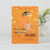 Spooky Chic Halloween Party Uitnodiging (Staand voorkant)