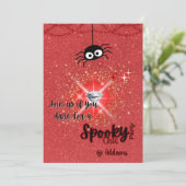 Spooky Chic Halloween Party Uitnodiging (Staand voorkant)