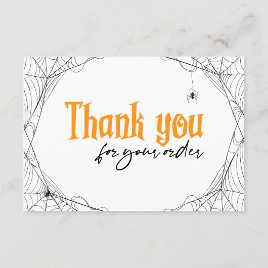 Spooky & Chic Spiderweb Halloween Bedankt (Achterkant)
