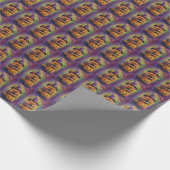 Spooky Chow Chow Dog Halloween Heks en Pompoen Cadeaupapier (Hoek)