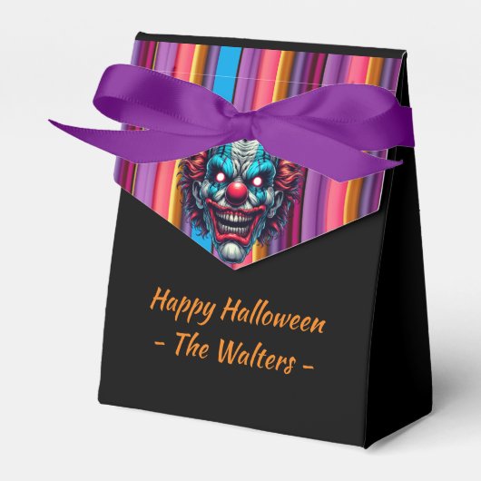 Spooky Clown Halloween Party Bedankdoosjes (Voorkant Zijde)