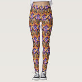 Spooky Cocker Spaniel Hond Halloween Heksenpompoen Leggings (Voorkant)