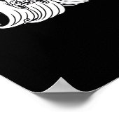 Spooky Coffee Sipping Pumpkin Holding Poster (Hoek)