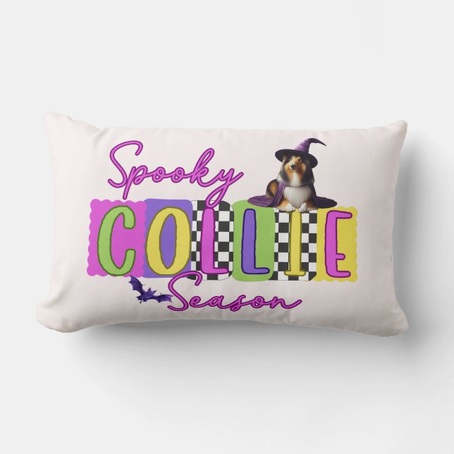Spooky Collie Halloween Pillow Kussen (Voorkant)