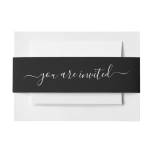 Spooky Colors - Black Invitation Belly Band Uitnodigingen Wikkel