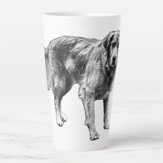 Spooky Comic Dog Mug Latte Mok (Voorkant)