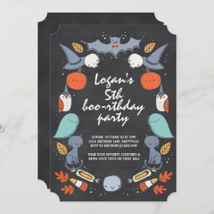 Spooky Costume Birthday Party Invitation Kaart