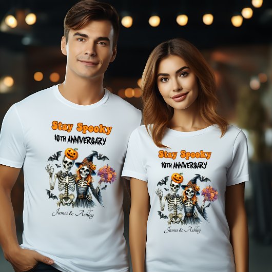 Spooky Couples Halloween Jubileum T-shirts