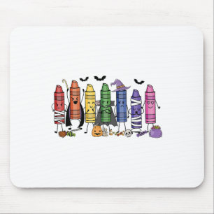 Spooky Crayon Halloween leraar truc of leer plezie Muismat