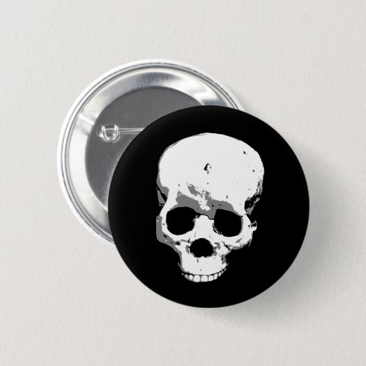 Spooky Creepy Skull Halloween Pin Button (Voorkant /achterkant)