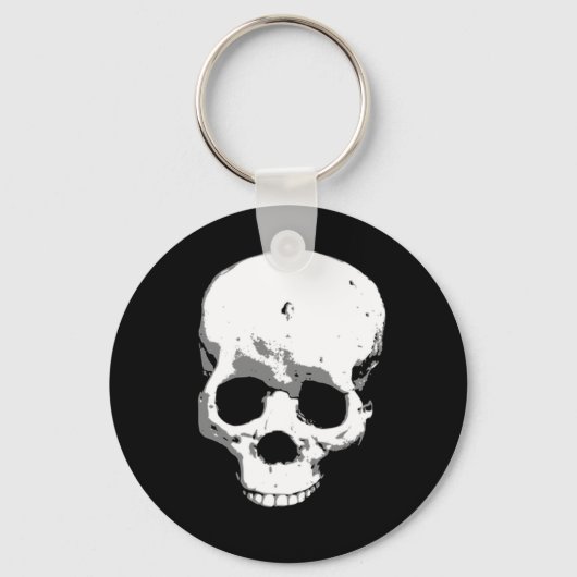 Spooky Creepy Skull Halloween Sleutelhanger (Voorkant)