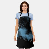Spooky Crows Allover Apron Schort (Gedragen)