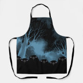 Spooky Crows Allover Apron Schort (Voorkant)