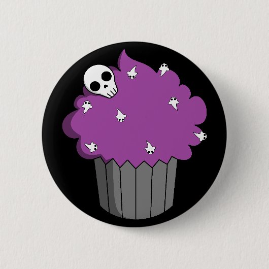 Spooky Cupcake Ronde Button 5,7 Cm (Voorkant)