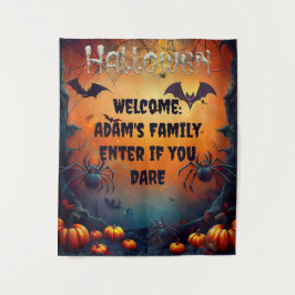 Spooky Custom Halloween Wall Hanging Wandkleed