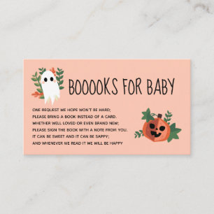 Spooky Cute Blush Roze Boeken voor Baby Informatiekaartje