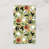 Spooky Cute Green Books voor Baby Informatiekaartje (Achterkant)