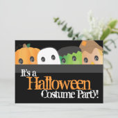 Spooky Cute Halloween Costume Party Kaart (Staand voorkant)