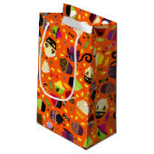 Spooky Cute Halloween Kitty Cat Cupcakes Klein Cadeauzakje (Achterkant Gekanteld)