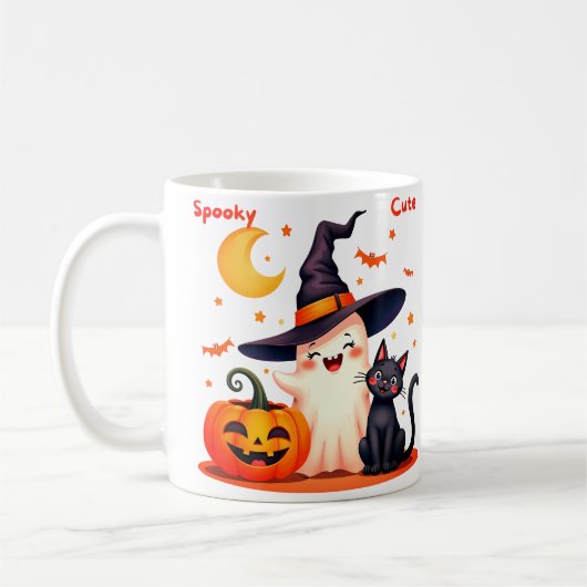 Spooky Cute Halloween Koffiemok (Links)