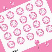 Spooky Cute Kid Pink Halloween Sticker with Name