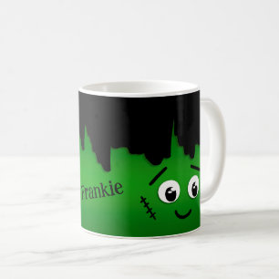Spooky Cute Personalized Halloween Frankenstein Koffiemok