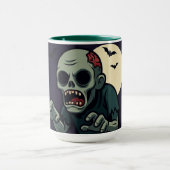  Spooky Cute Zombie Halloween Mug - Fun & Creepy D (Centre)