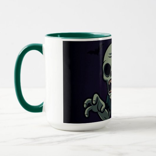 Spooky Cute Zombie Halloween Mug - Fun & Creepy D Mok (Links)