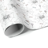 Spooky Cutie Baby Spin, Web & Halloween Snoep Cadeaupapier (Rol Hoek)