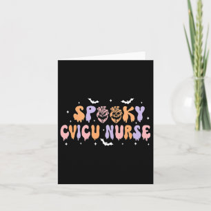 Spooky Cvicu Nurse Halloween Cardiac ICU Herfst Pu Kaart