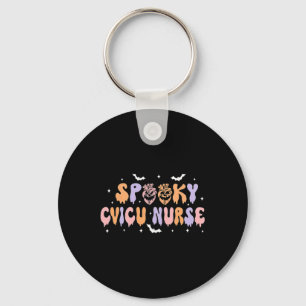 Spooky Cvicu Nurse Halloween Cardiac ICU Herfst Pu Sleutelhanger