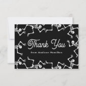 Spooky Dancing Skeleton Baby shower Bedankkaart (Voorkant)